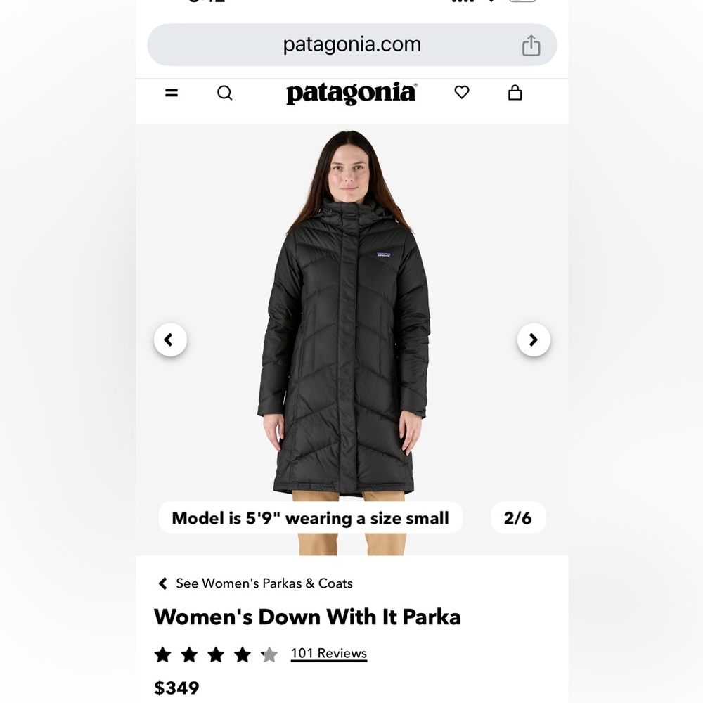 New with tags Patagonia Down with it Parka